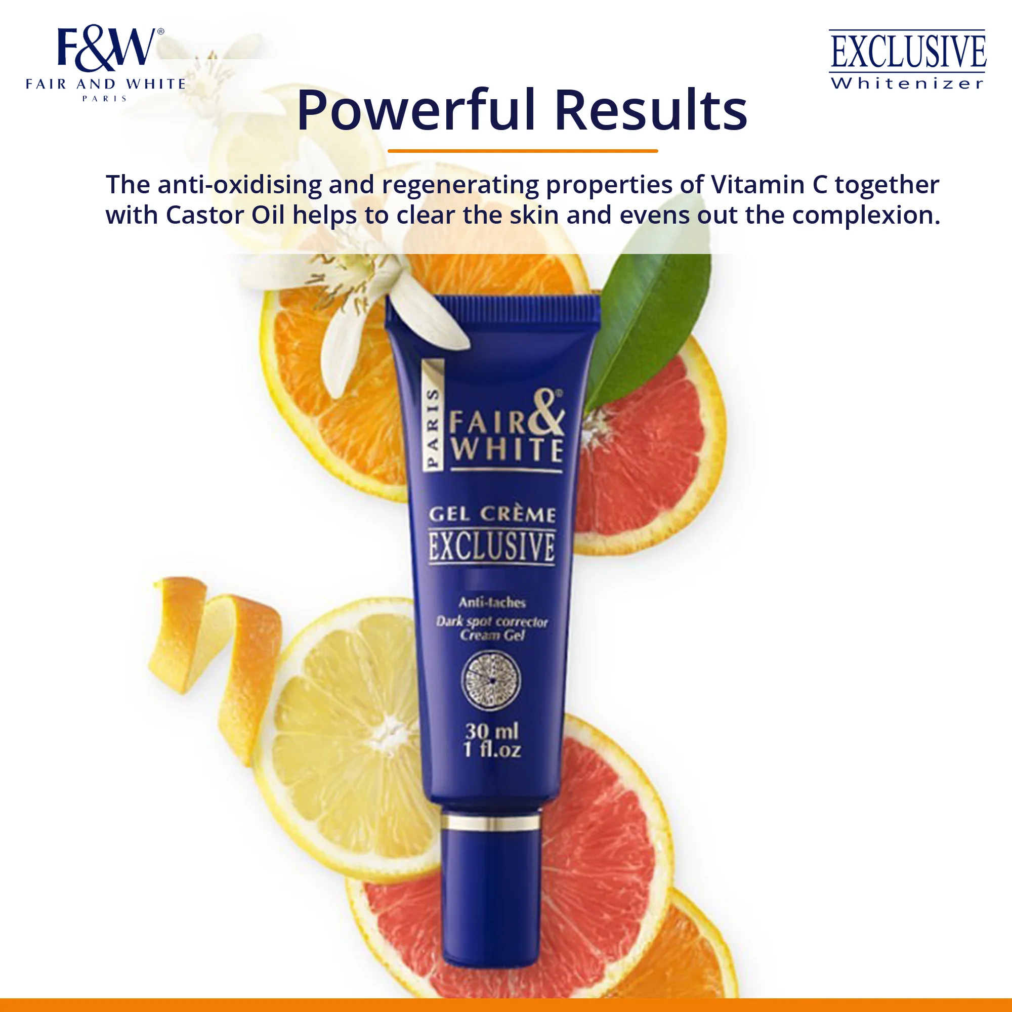 Fair And White Exclusive Brightening Gel Cream With Vitamin C 30ml / 1 fl oz - Image 5