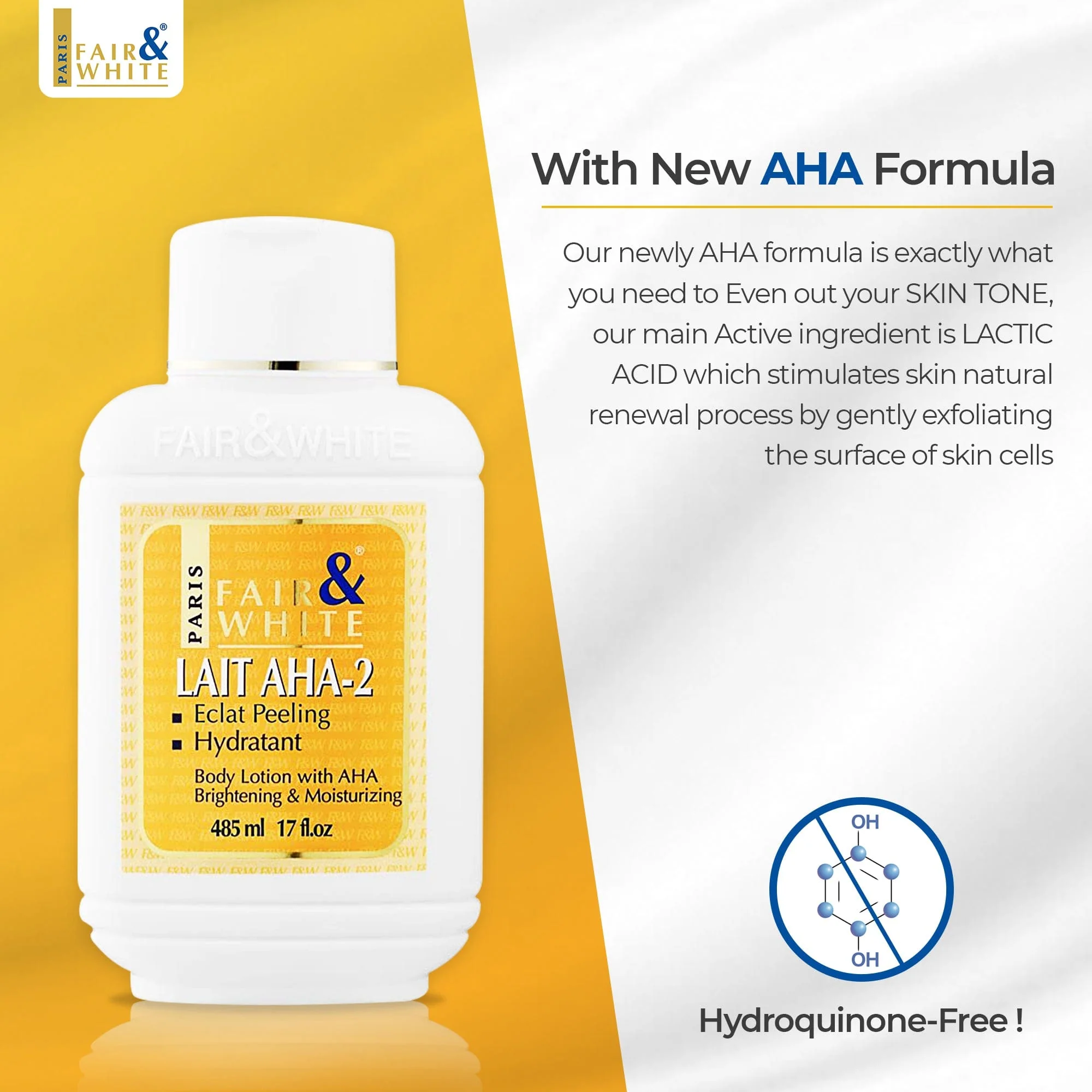 Fair & White Original AHA Body Lotion - 485ml / 17.6 fl oz - Image 4