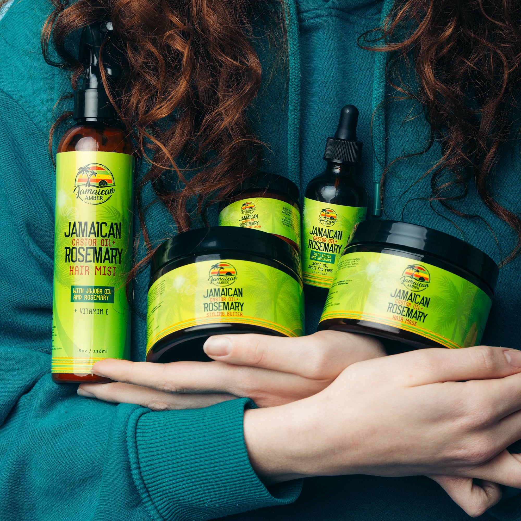 Jamaican Amber Jamaican Castor Oil & Rosemary Hair Mask 12 oz/354 ml - Image 12