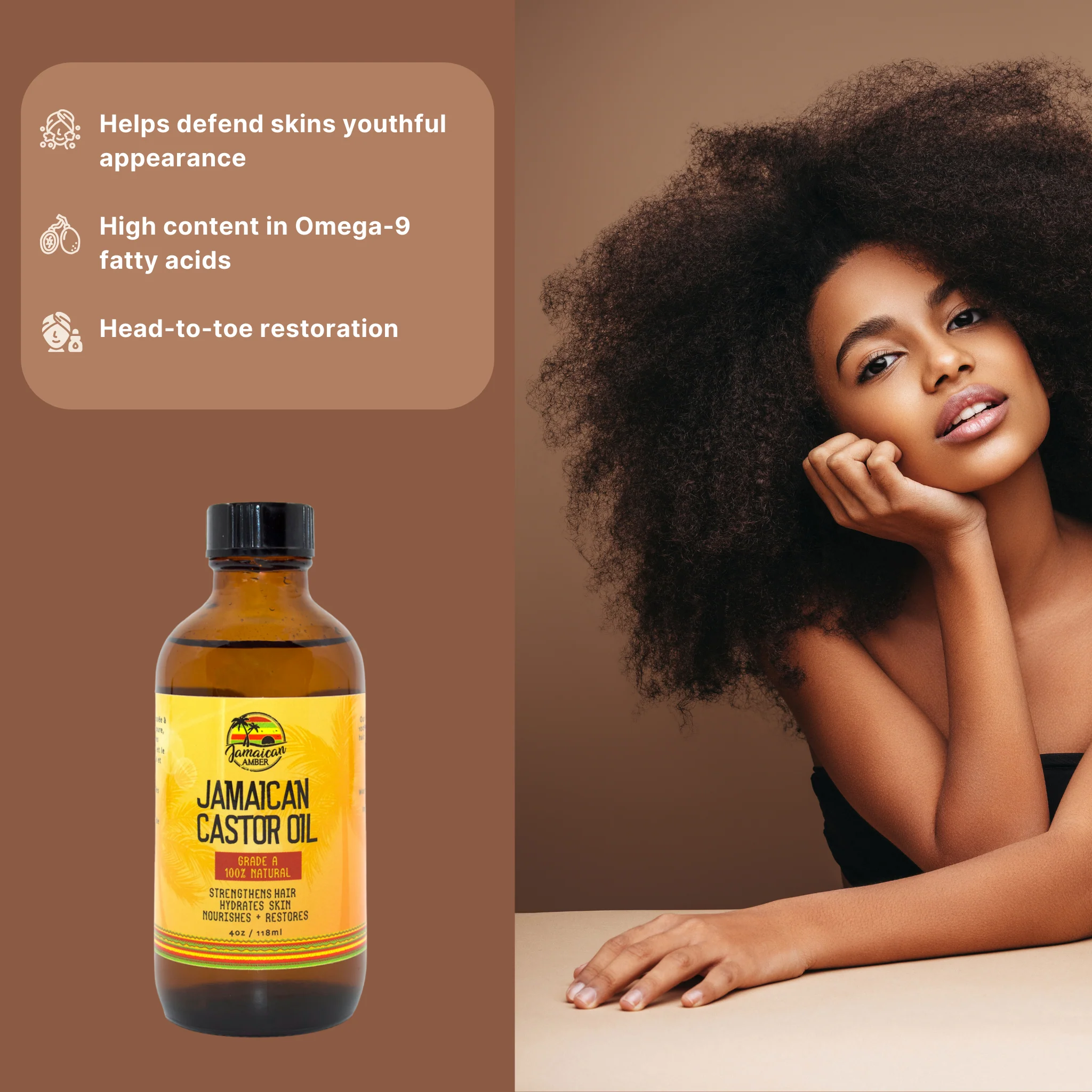 Jamaican Amber Jamaican Castor Oil 4 oz/118 ml - Image 5