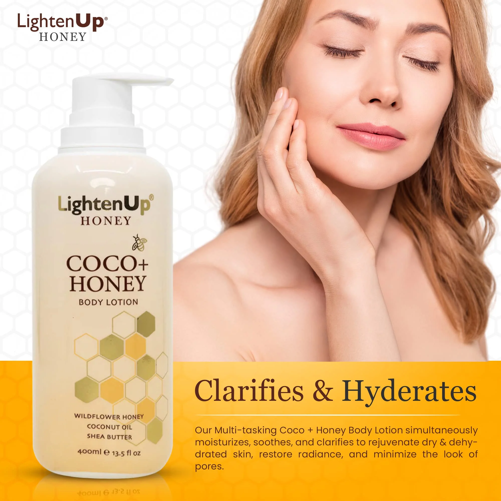 LightenUp Honey Coco Body Lotion 400ml - Image 6