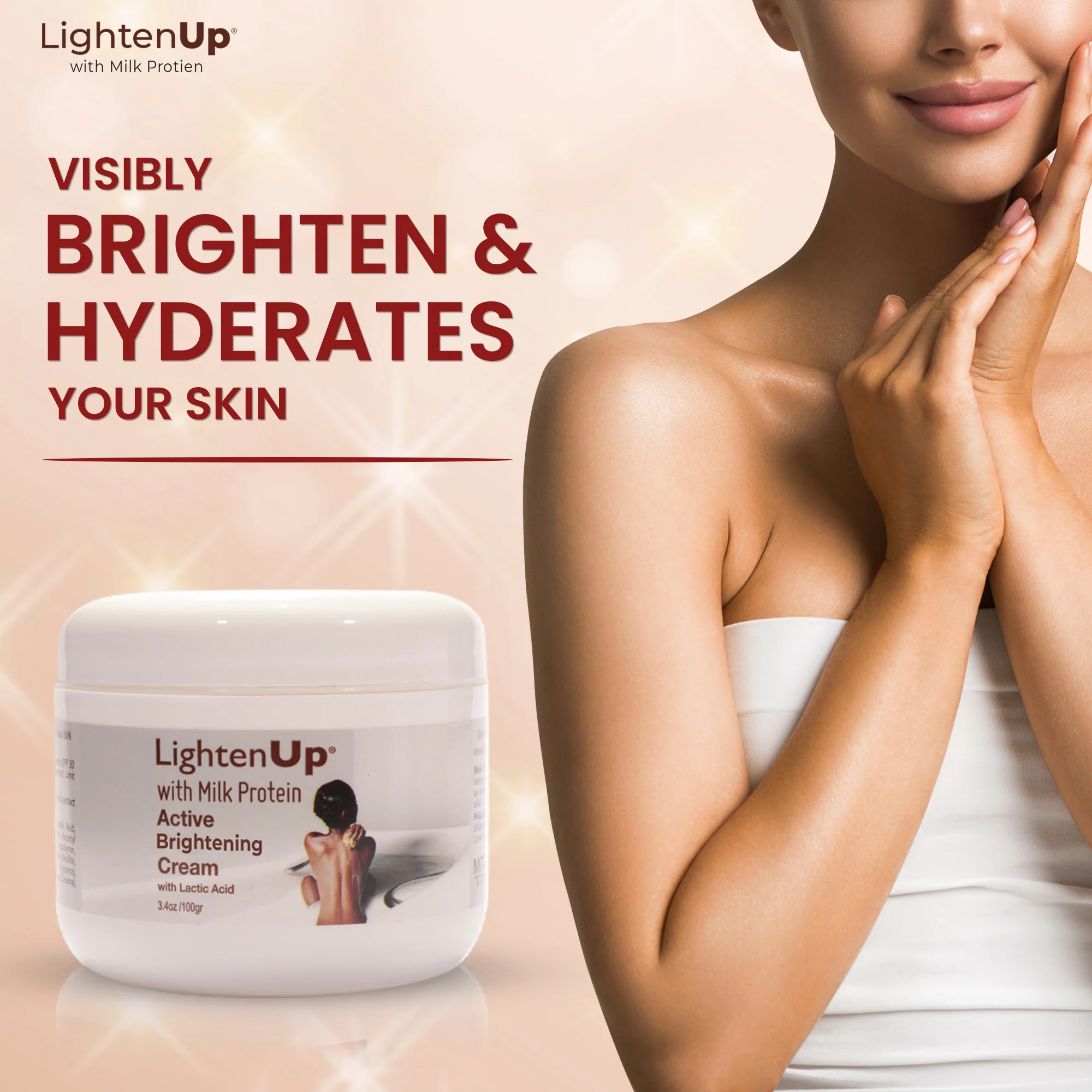 Omic Lightenup Lactic Acid Active Brightening Cream - 1004 / 3.5 Oz - Image 6