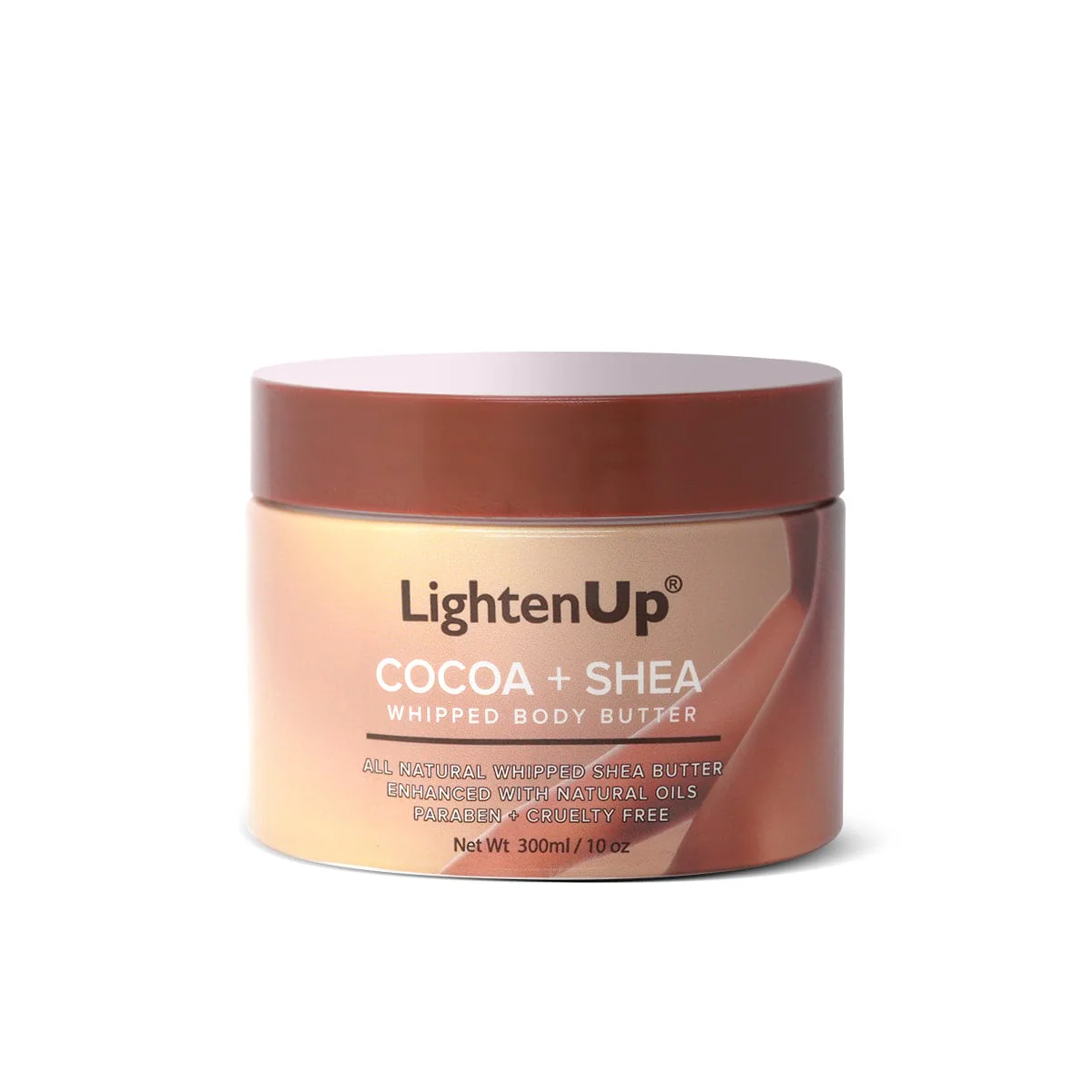LightenUp Plus Cocoa Shea Body Butter Jar 300ml / 10 fl oz - Image 3