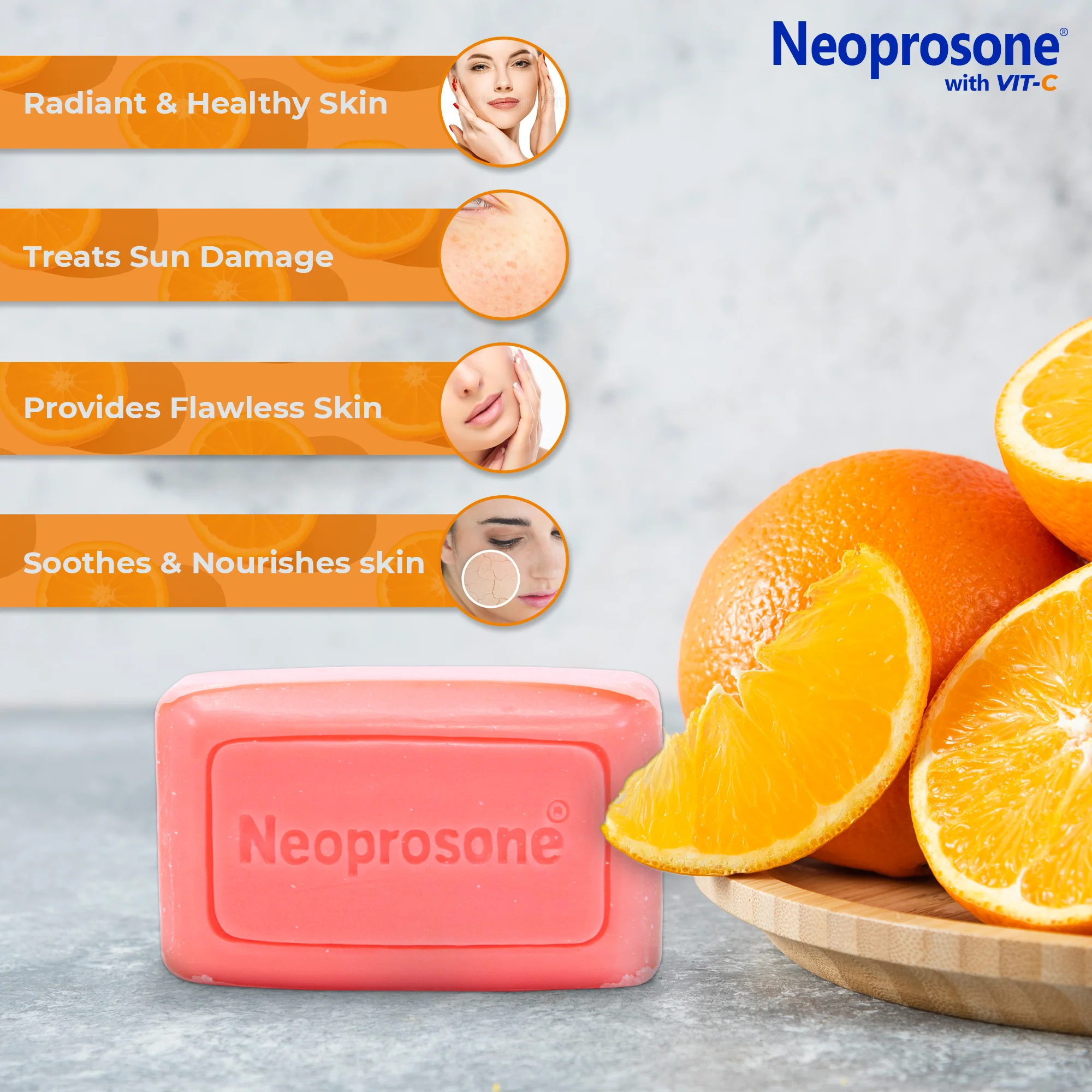 Neoprosone Beauty Soap Bar With Vitamin C 80g / 2.8 fl oz - Image 3