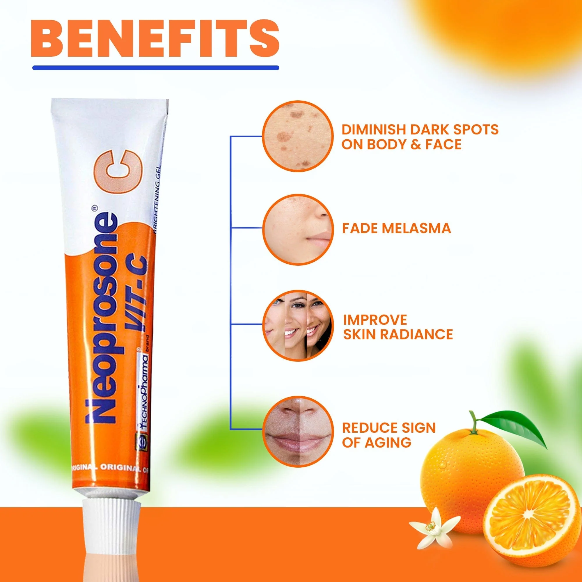 Neoprosone Brightening Gel With Vitamin C 30g / 1 fl oz - Image 3