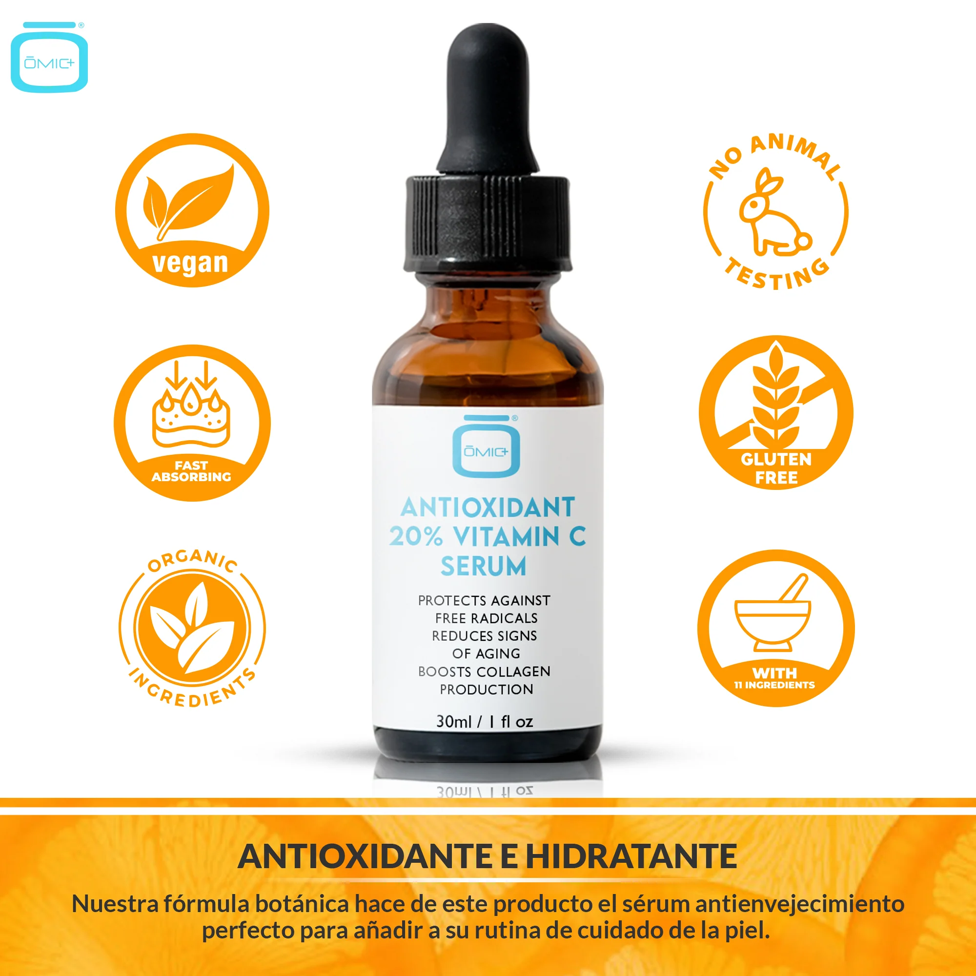 OMIC+ Antioxidant Vit C (20% VITAMIN C) Serum - 30ml / 1 Fl Oz - Image 7