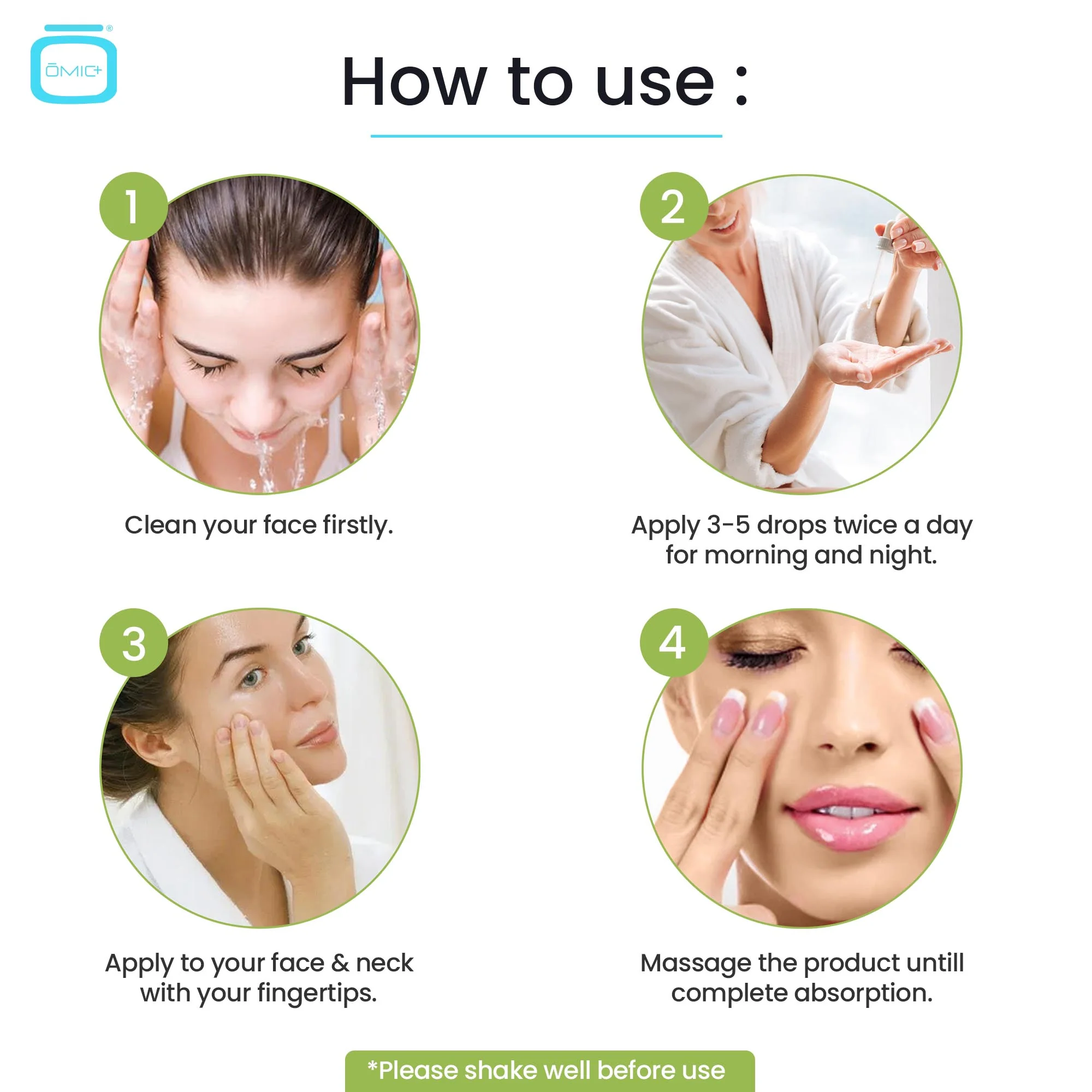 OMIC+ Green Tea & Hyaluronic Serum - 30ml / 1 Fl Oz - Image 6